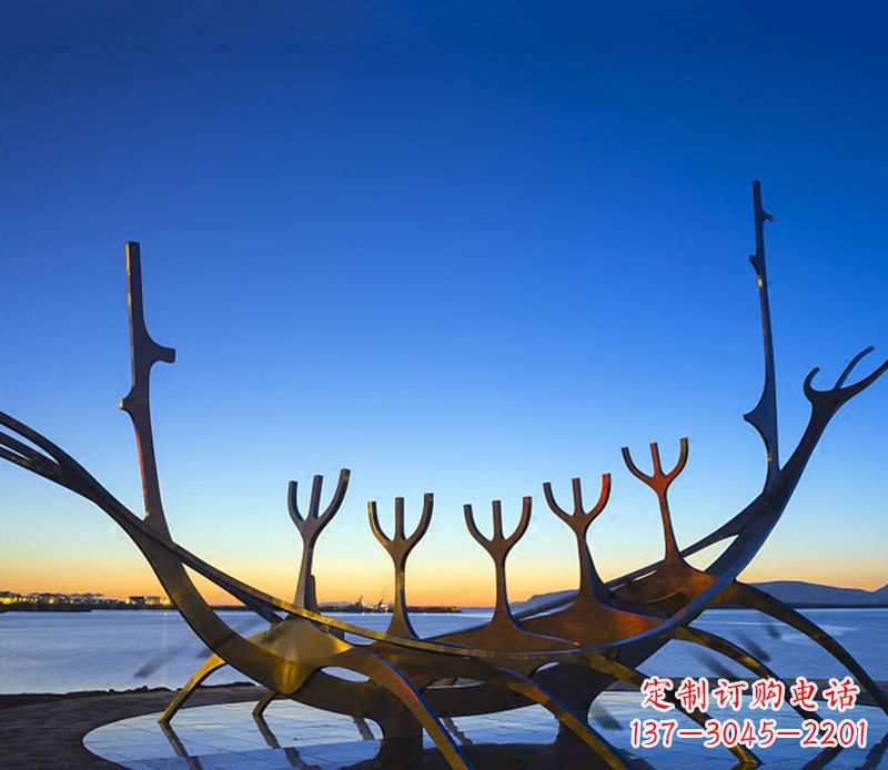 日照帆船雕塑精致的海洋艺术品