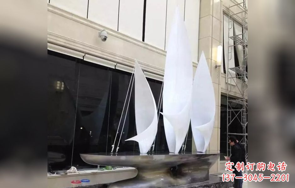日照不锈钢帆船海洋迷人的雕塑