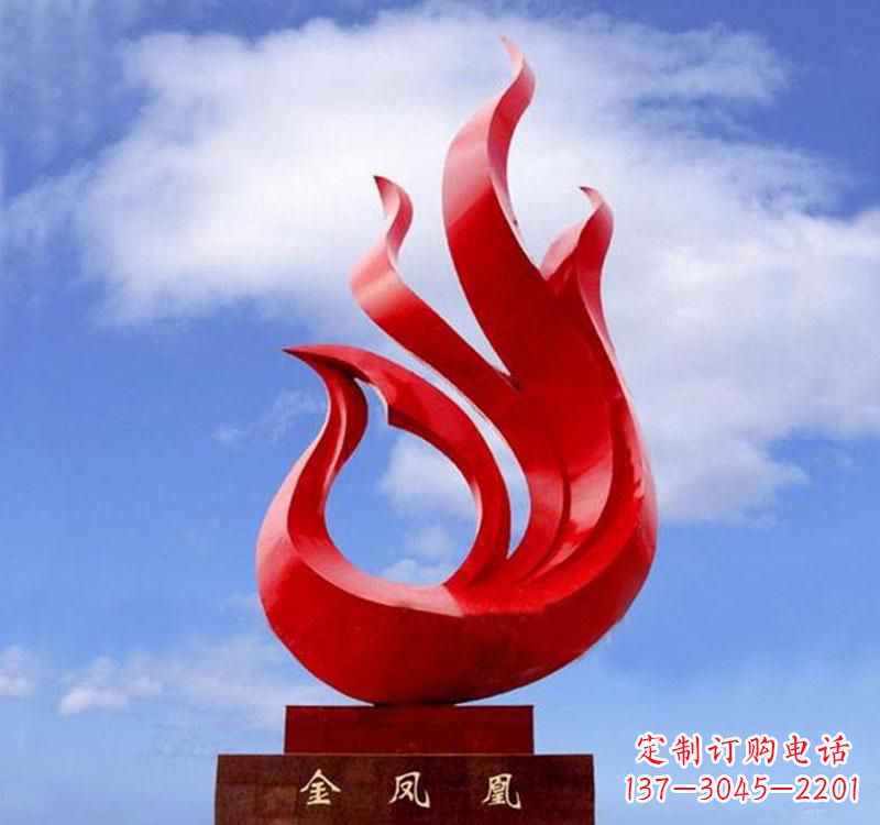 日照不锈钢凤凰雕塑——精致灵动的艺术品