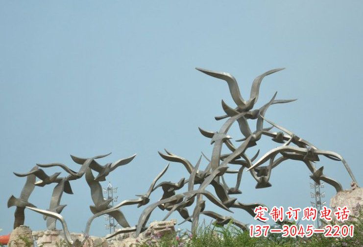 日照不锈钢大雁雕塑一只翱翔天际的艺术品