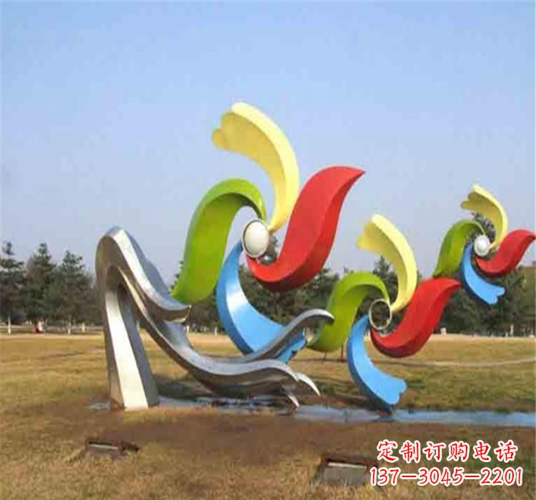 日照不锈钢风车雕塑绚丽多彩的艺术精品