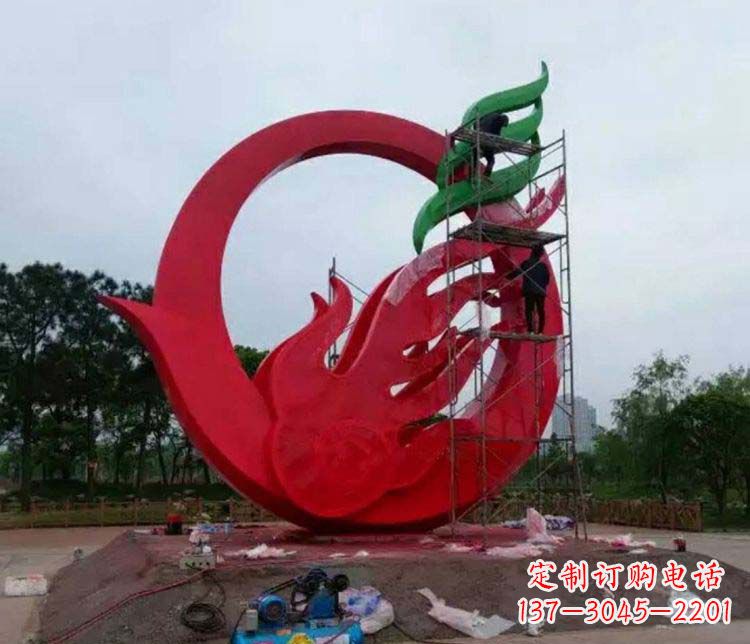 日照不锈钢凤凰雕塑精美而又神秘