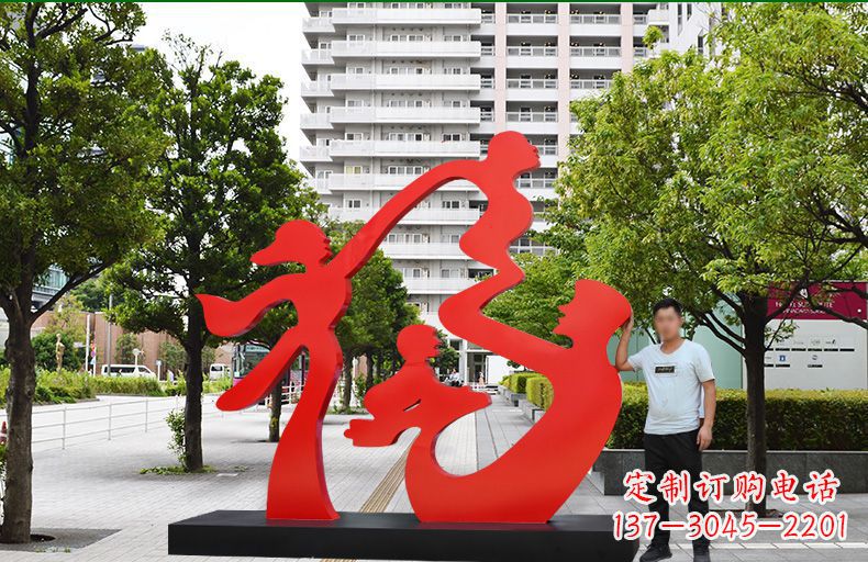 日照不锈钢福字雕塑传递美好祝福
