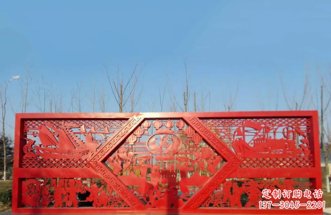 日照不锈钢福字雕塑——点亮广场景观