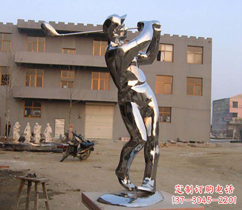 日照高尔夫雕塑一种不锈钢制作的艺术品