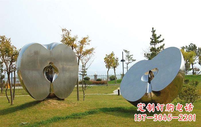 日照不锈钢苹果雕塑——珍贵的艺术瑰宝