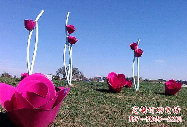 日照不锈钢玫瑰雕塑美丽的艺术之作
