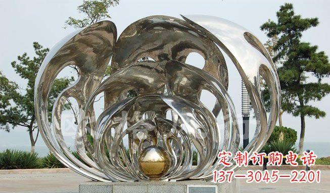 日照不锈钢贝壳珍珠雕塑艺术的融合