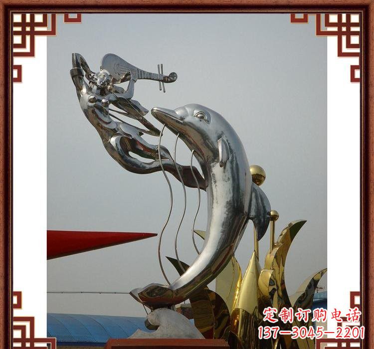 日照不锈钢海豚雕塑——美丽的海洋艺术