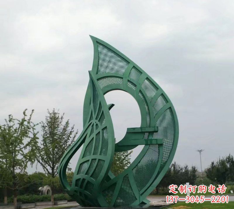 日照不锈钢大型镂空树叶雕塑精美绝伦