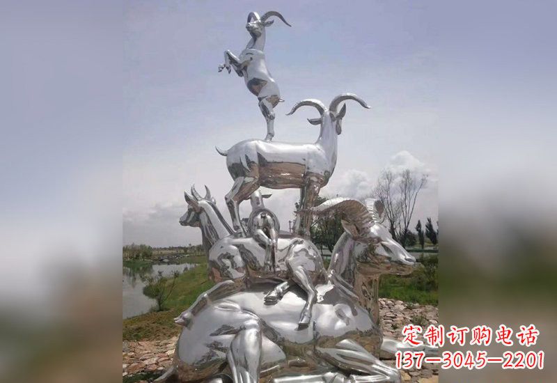 日照不锈钢羊雕塑精美绝伦