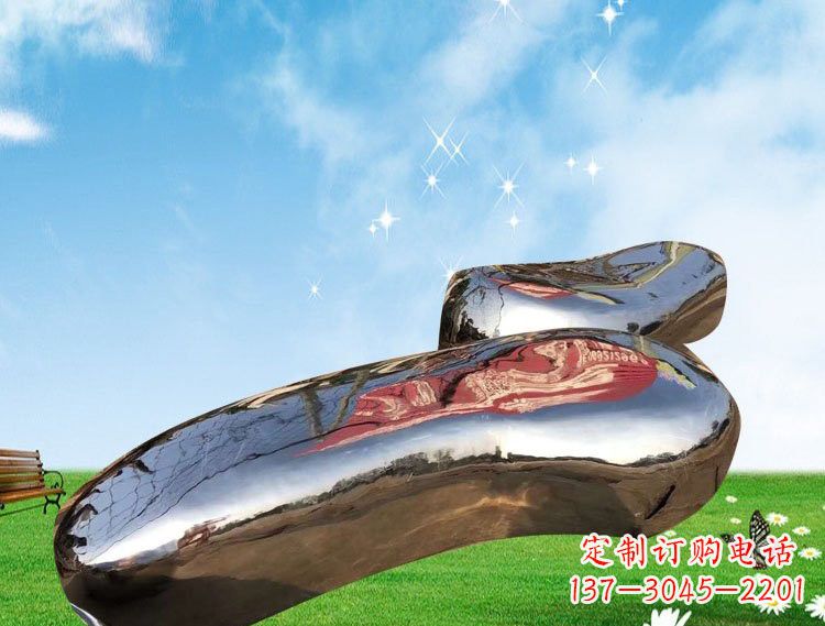 日照精美的不锈钢鹅卵石雕塑
