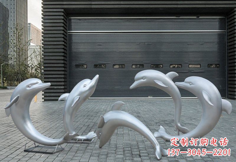 日照海豚的精灵——不锈钢公园海豚雕塑