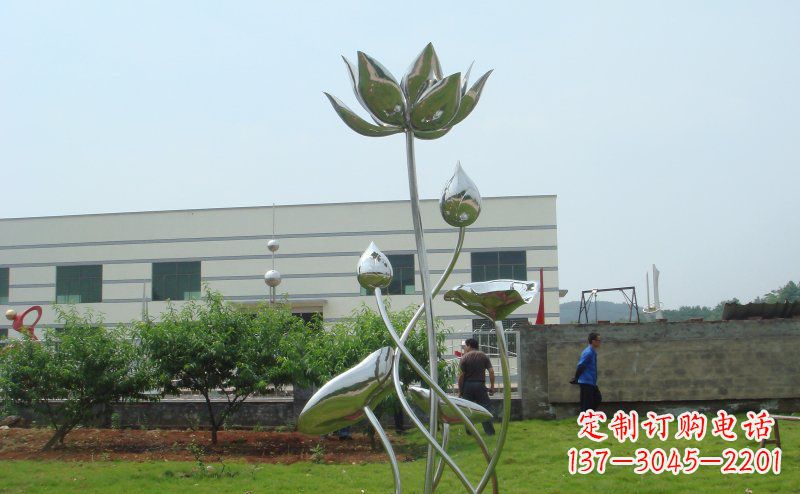 日照不锈钢荷花雕塑