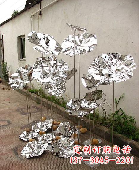 日照不锈钢荷叶雕塑——精美绝伦