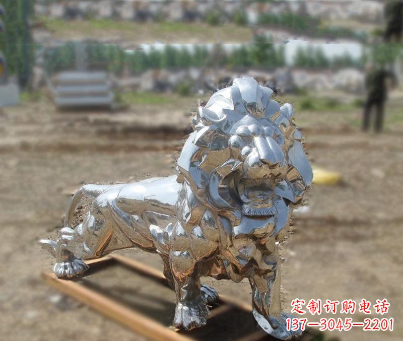 日照不锈钢雕刻的狮子
