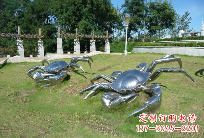 日照不锈钢螃蟹雕塑美丽的象征