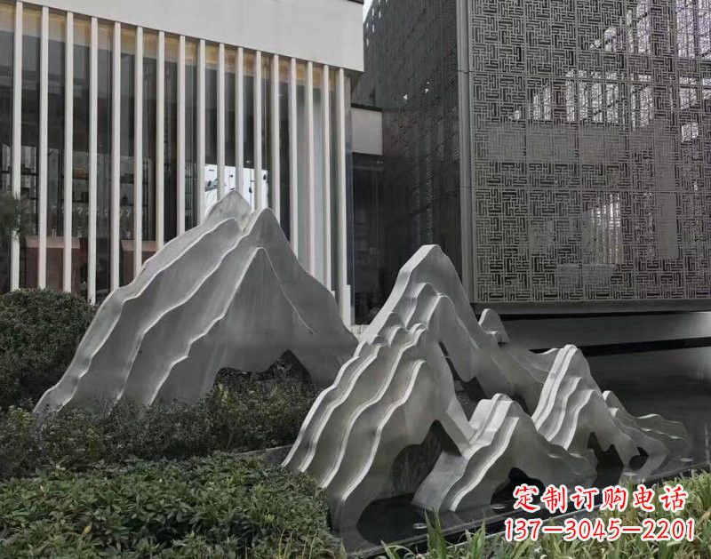 日照不锈钢公园小区精美的假山雕塑