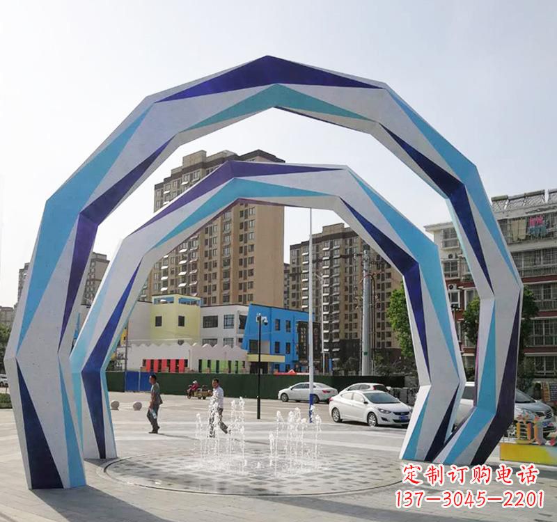 日照不锈钢拱门雕塑令人惊叹的艺术品