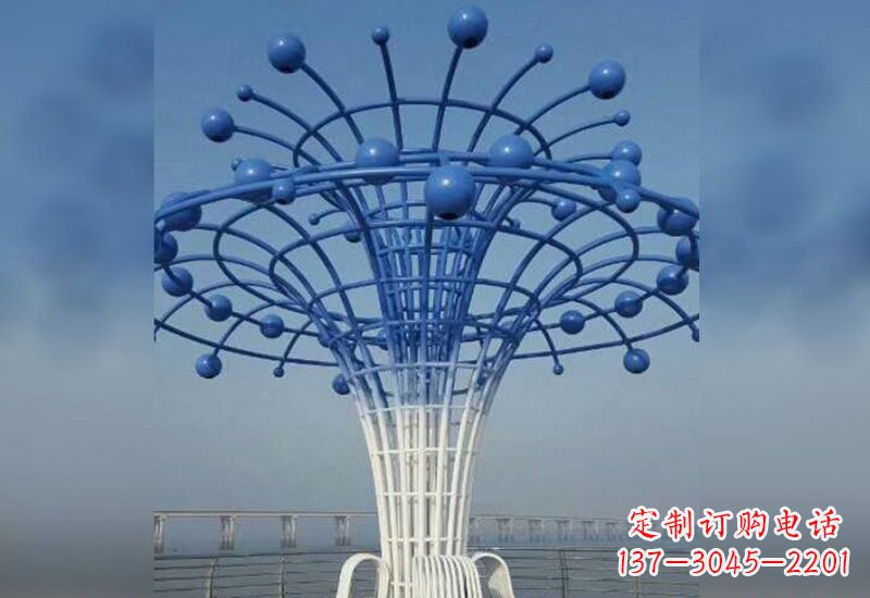 日照不锈钢广场上的喷泉雕塑