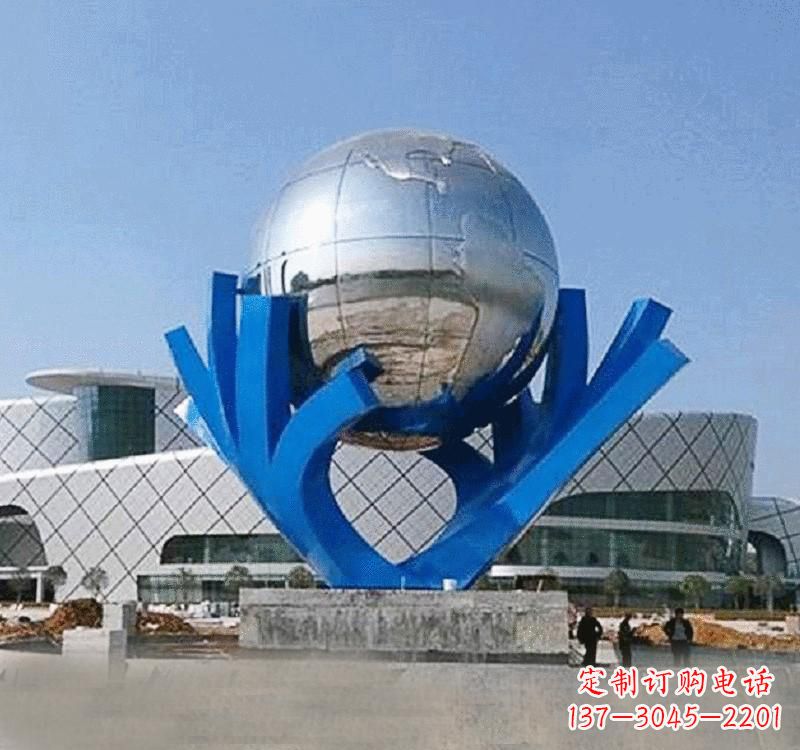 日照不锈钢地球雕塑缔造绿色家园