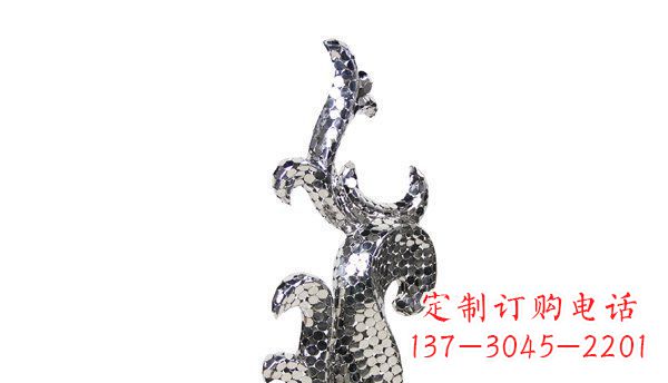 日照不锈钢海豚抽象雕塑精致的海洋之美