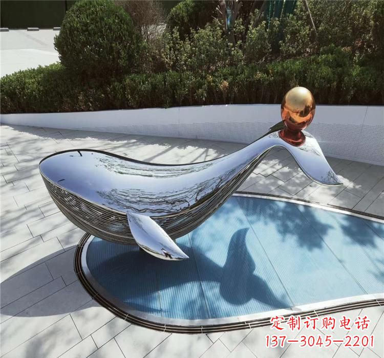 日照不锈钢海豚精美的雕塑作品