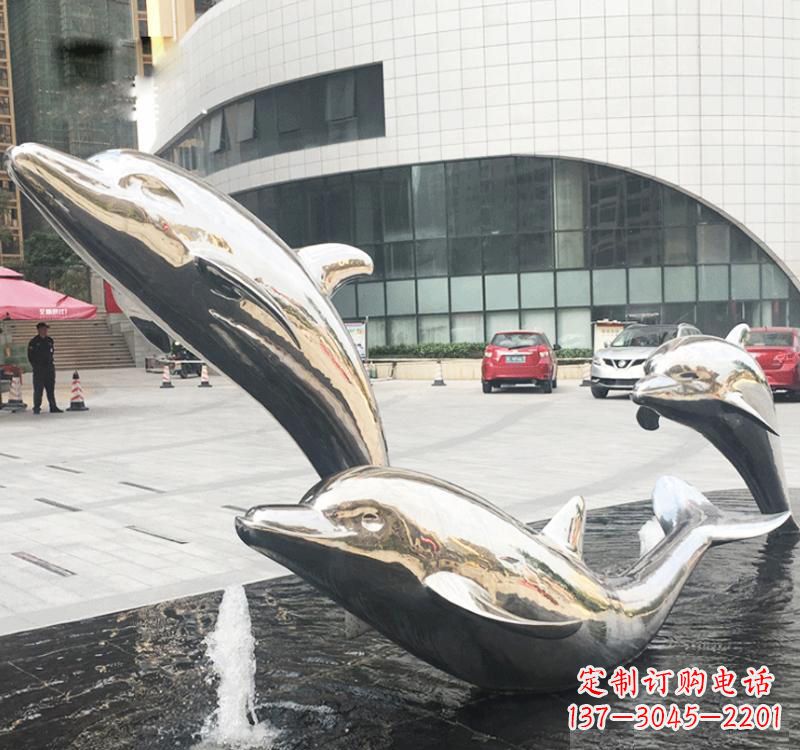 日照不锈钢海豚雕塑艺术与美的结合