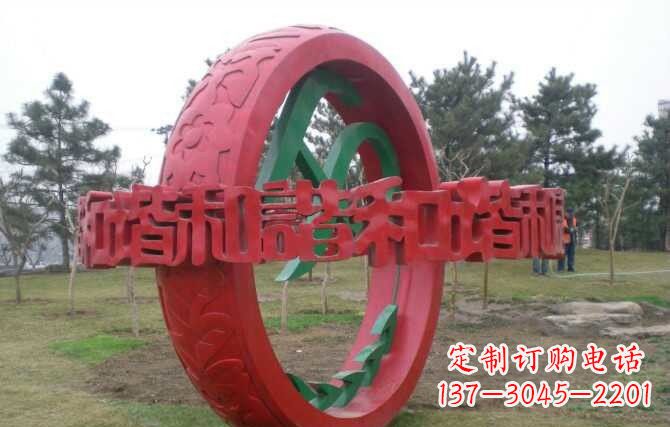 日照不锈钢谐圆环雕塑精致美观