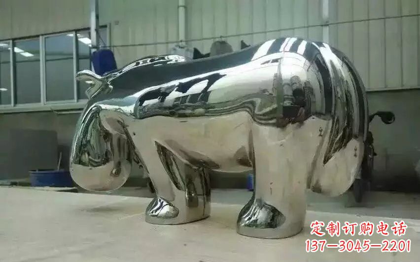 日照不锈钢河马雕塑美观耐用的艺术品