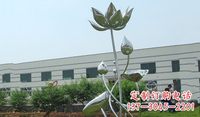 日照不锈钢荷花雕塑