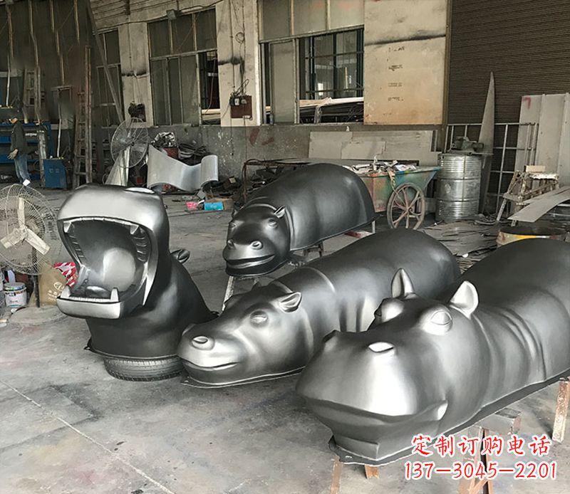 日照不锈钢河马雕塑——艺术与自然的完美结合