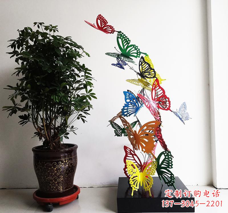 日照不锈钢蝴蝶雕塑精美的艺术品