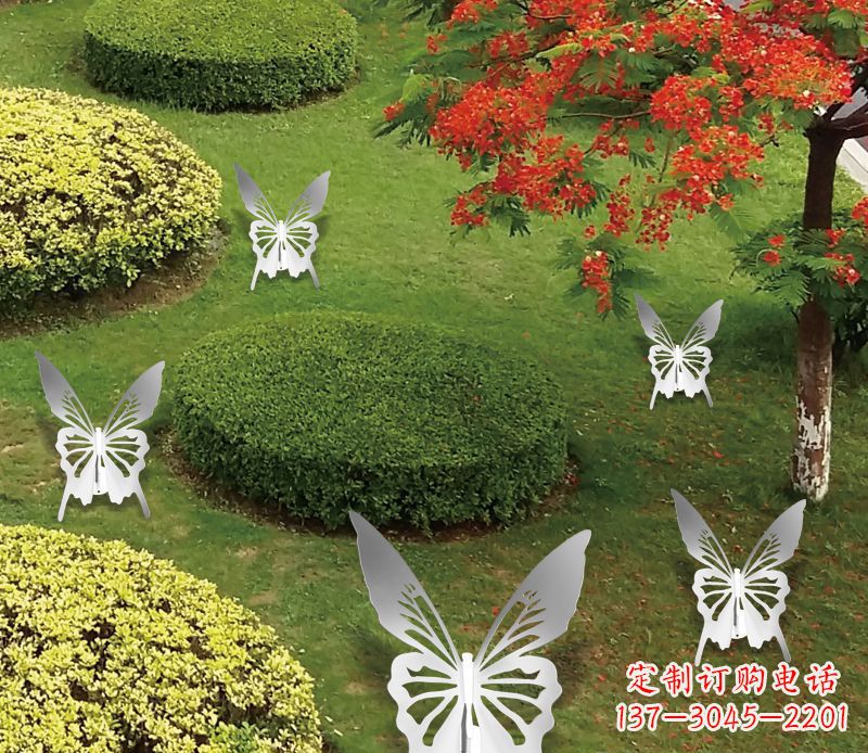 日照灵动飞舞不锈钢蝴蝶雕塑