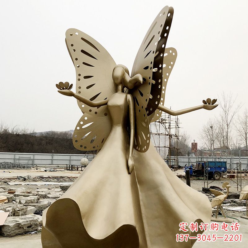 日照不锈钢蝴蝶少女艺术与美的完美结合