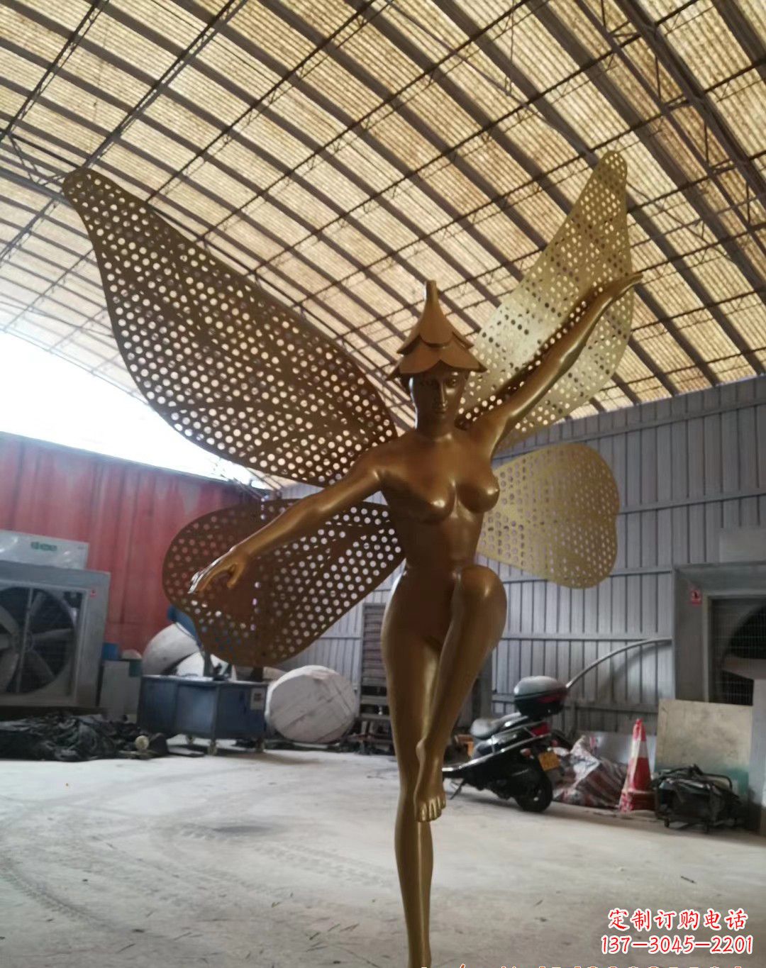 日照不锈钢蝴蝶仙子雕塑精美的美丽之作