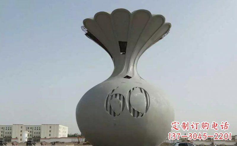 日照不锈钢花篮雕塑精美绝伦