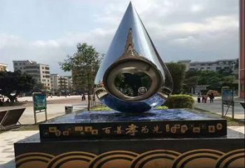 日照不锈钢水滴雕塑——百善孝为先