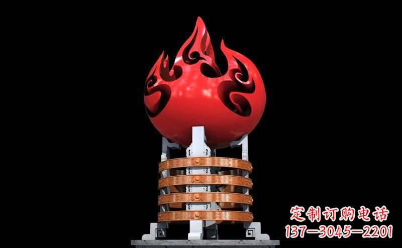 日照不锈钢火炬雕塑传承奋进精神