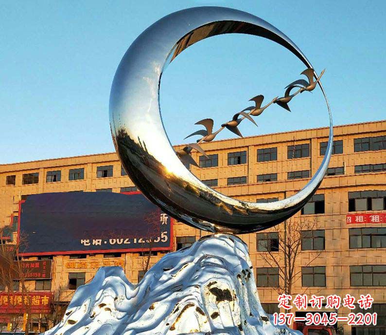 日照雁雕塑不锈钢的艺术精灵
