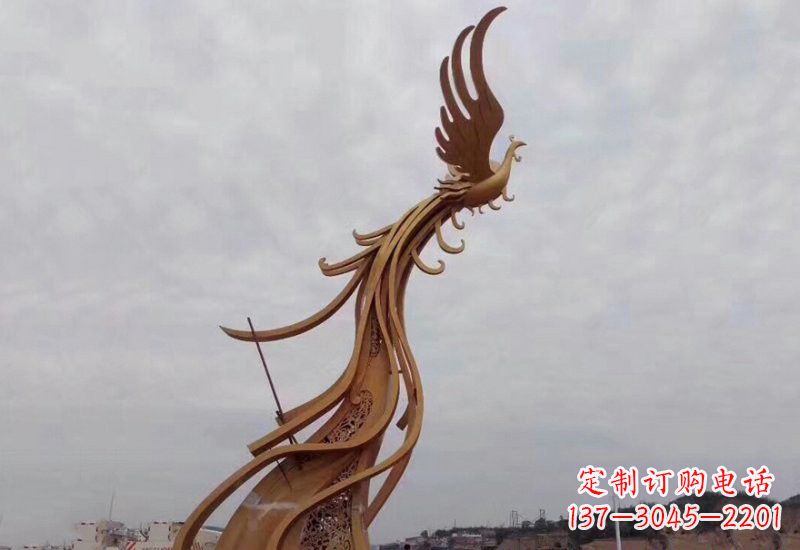 日照不锈钢凤凰雕塑精致美观