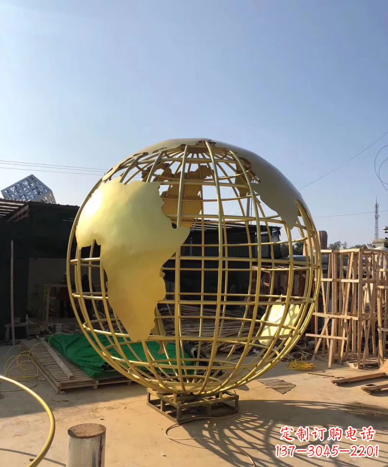 日照不锈钢金属地球仪雕塑一种视觉美学的精美艺术