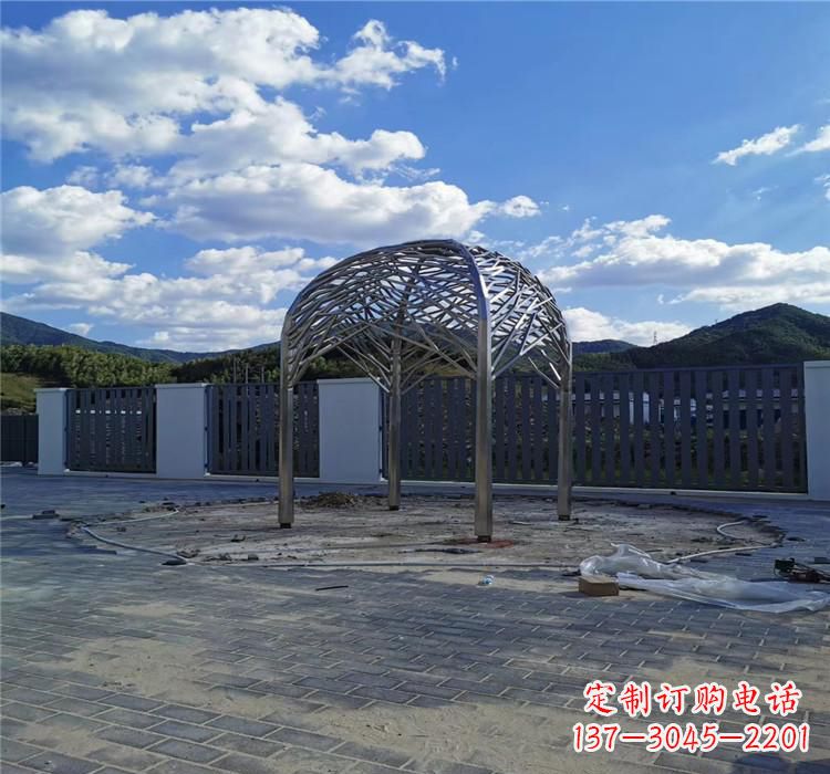 日照不锈钢凉亭雕塑美丽的艺术之作