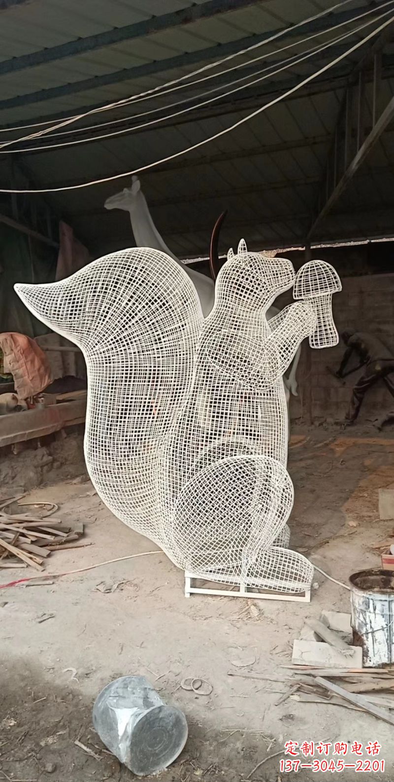 日照不锈钢松鼠雕塑精美的艺术作品