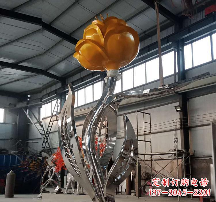 日照不锈钢玫瑰花雕塑一款非凡的艺术品