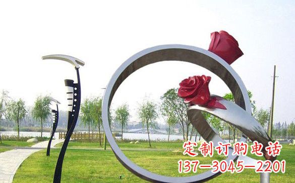 日照不锈钢玫瑰花戒指精致雕塑之美