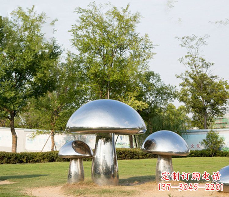 日照不锈钢蘑菇雕塑精致而美观