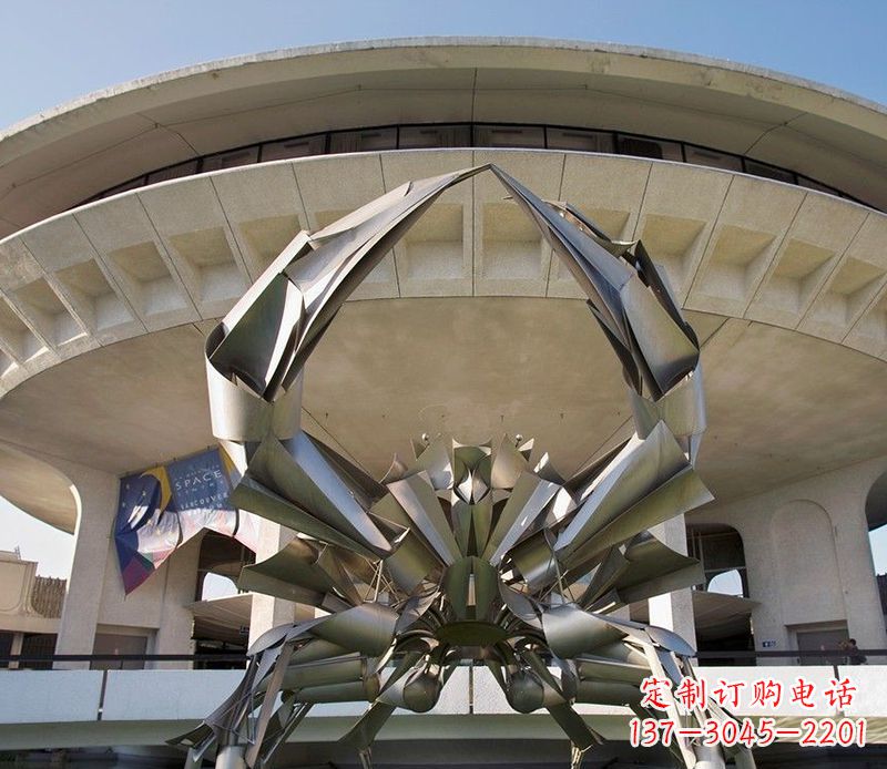 日照不锈钢螃蟹雕塑美观耐候的户外装饰
