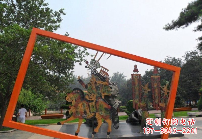 日照不锈钢皮影戏雕塑传承民间文化的艺术精粹