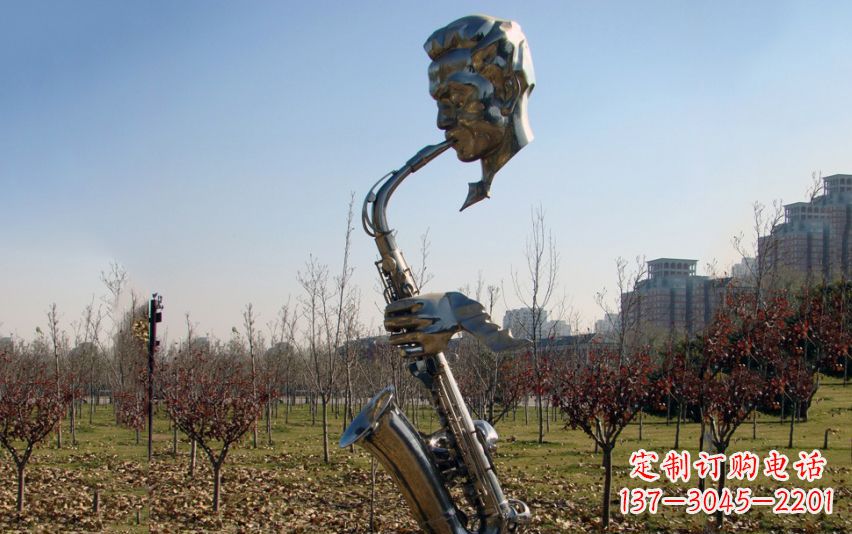 日照不锈钢萨克斯雕塑流动的美丽